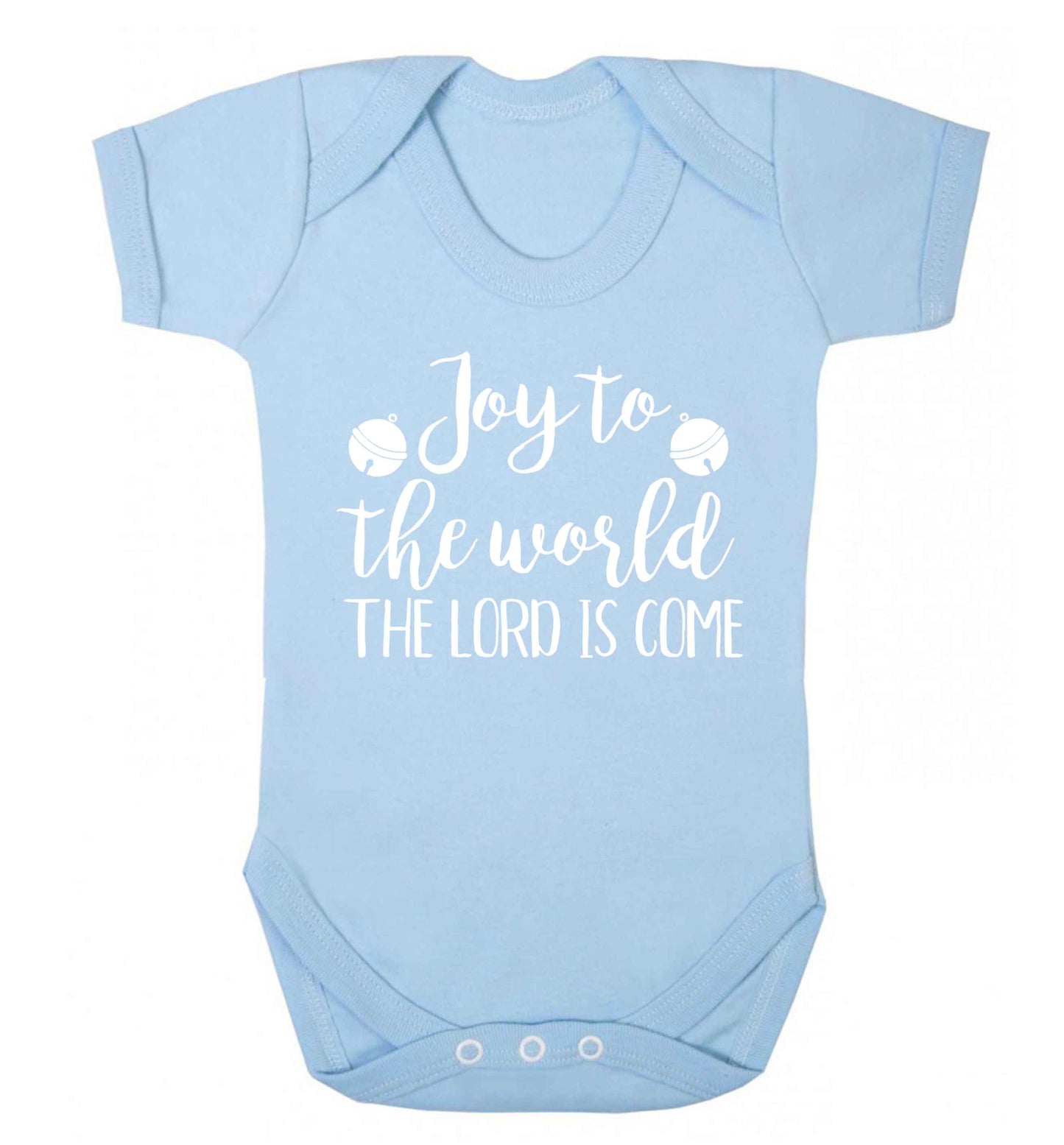 Joy to the world the Lord is come Baby Vest pale blue 18-24 months
