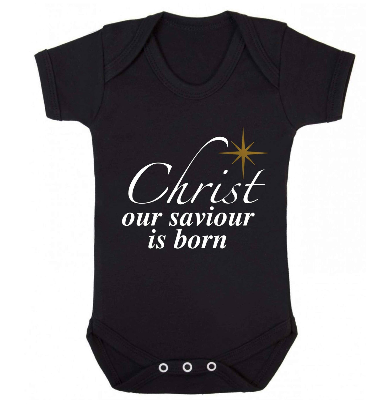 Christ our saviour is born Baby Vest black 18-24 months