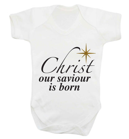 Christ our saviour is born Baby Vest white 18-24 months