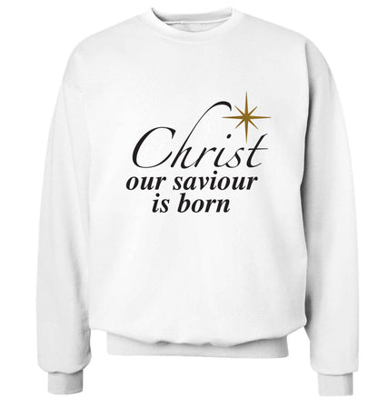 Christ our saviour is born Adult's unisex white Sweater 2XL
