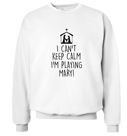 I can't keep calm I'm playing Mary Adult's unisex white Sweater 2XL