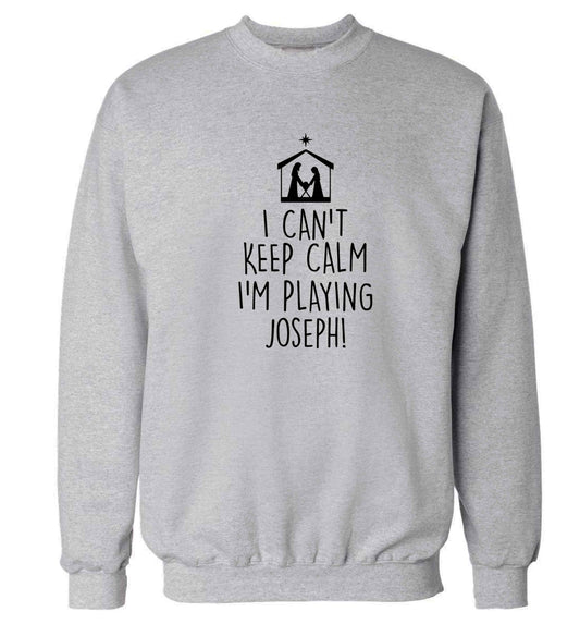 I can't keep calm I'm playing Joseph Adult's unisex grey Sweater 2XL