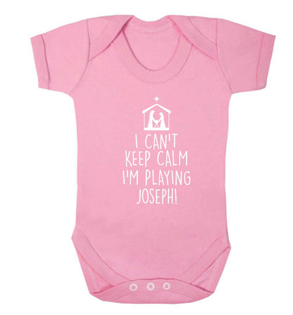 I can't keep calm I'm playing Joseph Baby Vest pale pink 18-24 months