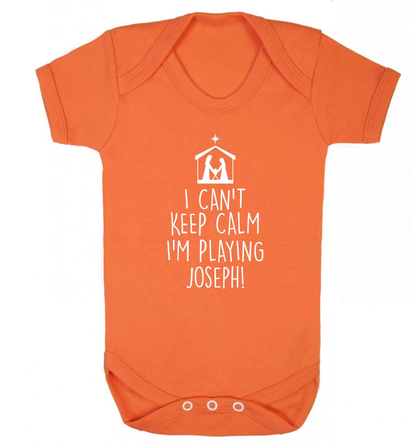 I can't keep calm I'm playing Joseph Baby Vest orange 18-24 months