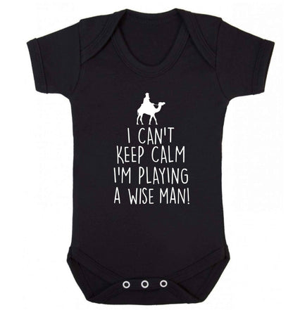 I can't keep calm I'm playing a wiseman Baby Vest black 18-24 months