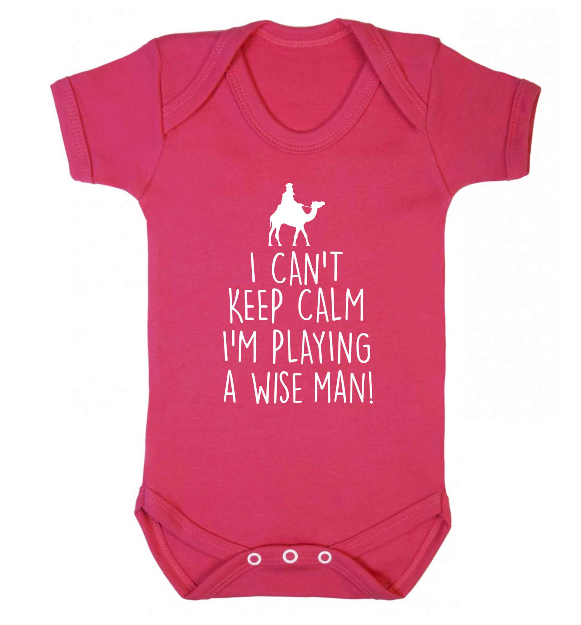 I can't keep calm I'm playing a wiseman Baby Vest dark pink 18-24 months