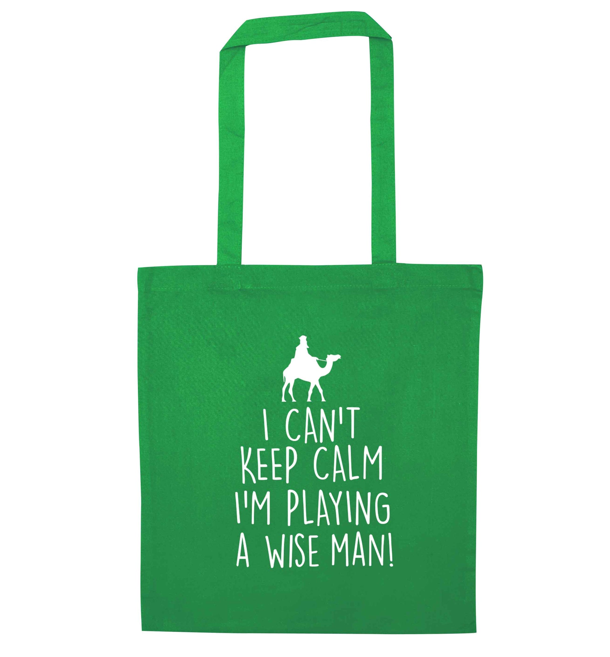 I can't keep calm I'm playing a wiseman green tote bag