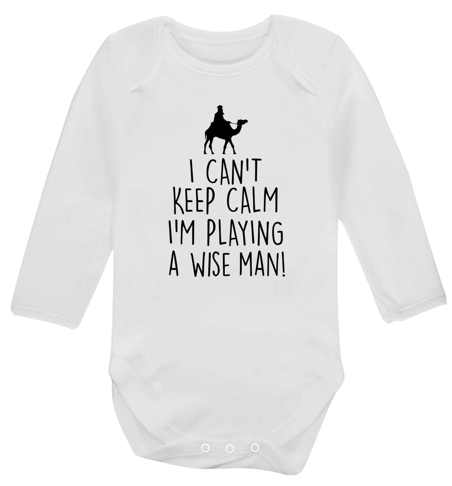 I can't keep calm I'm playing a wiseman Baby Vest long sleeved white 6-12 months