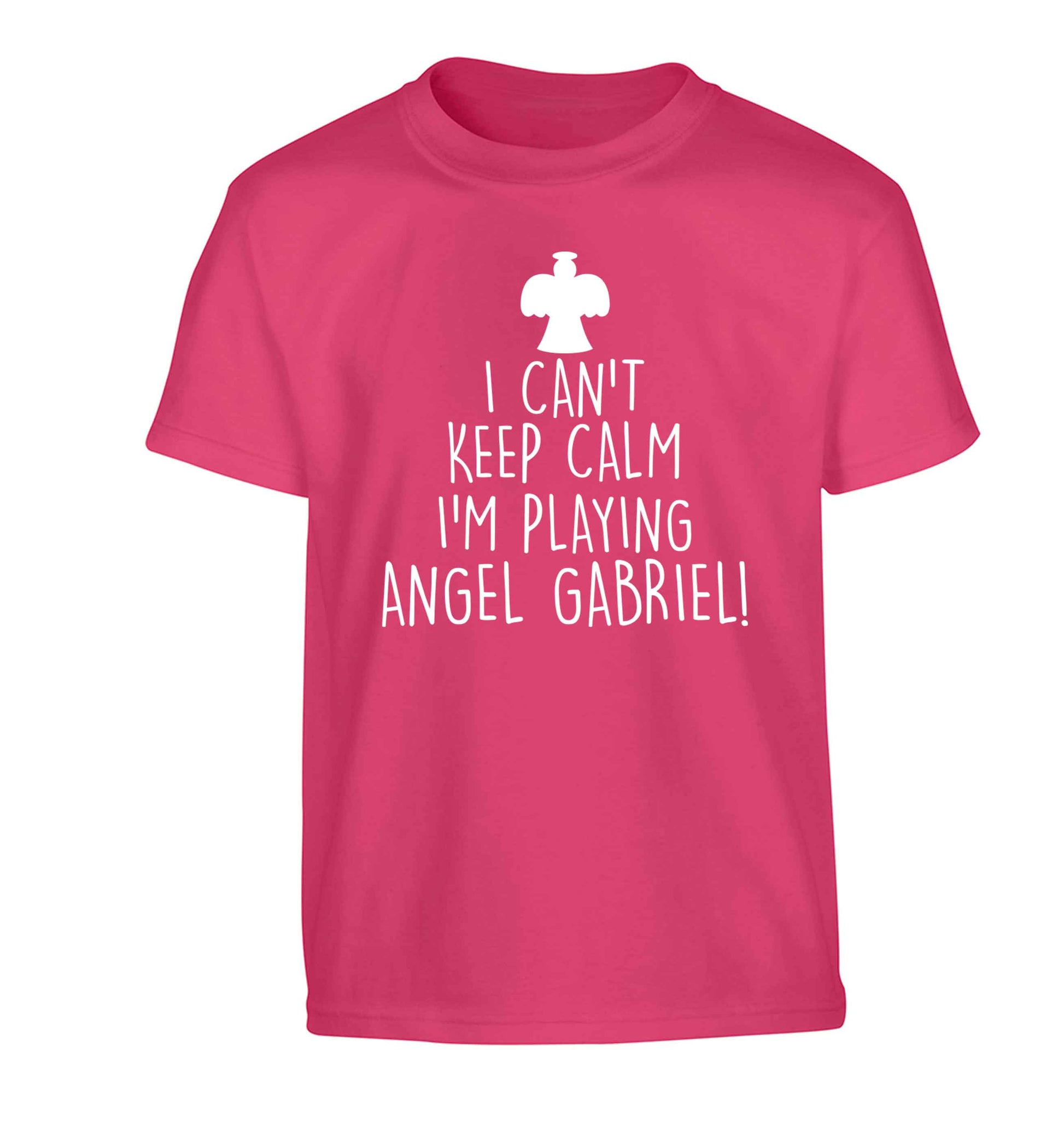 I can't keep calm I'm playing angel gabriel Children's pink Tshirt 12-13 Years