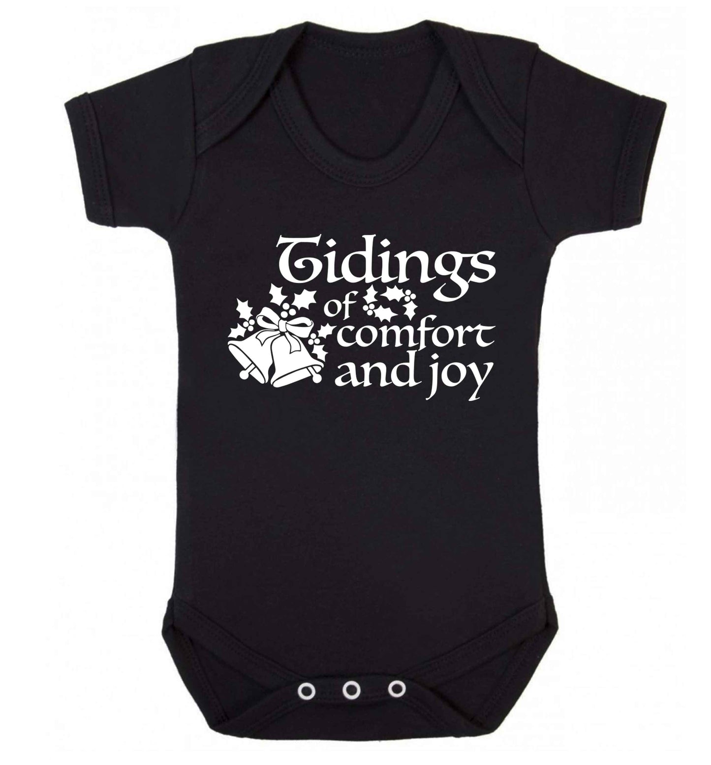 Tidings of comfort and joy Baby Vest black 18-24 months
