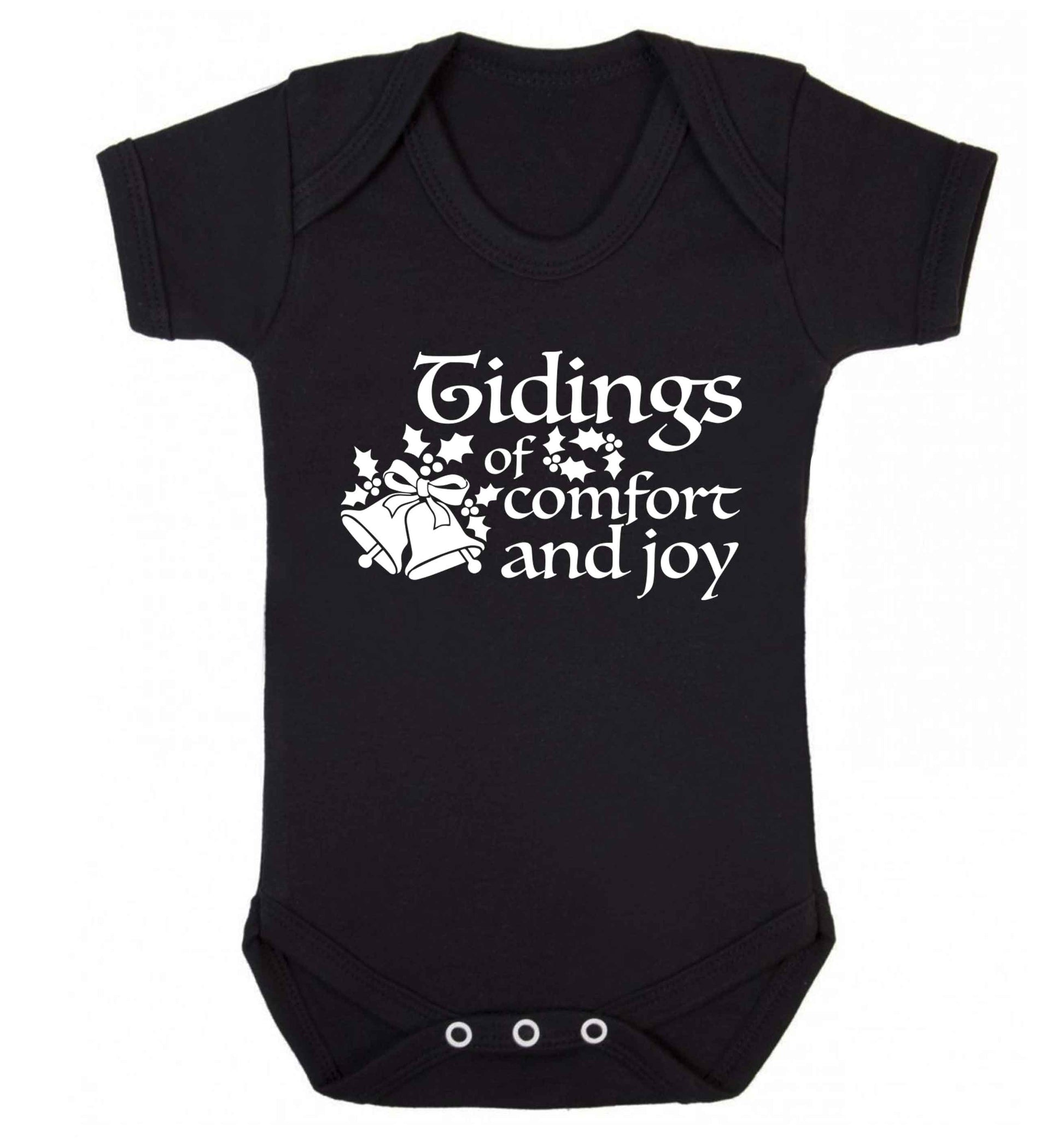 Tidings of comfort and joy Baby Vest black 18-24 months