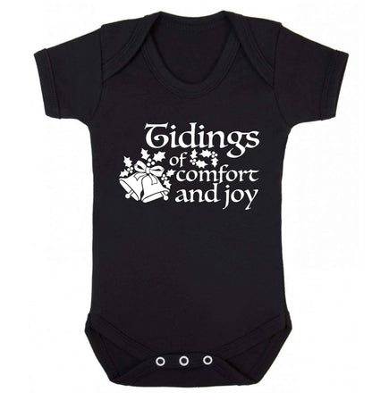 Tidings of comfort and joy Baby Vest black 18-24 months