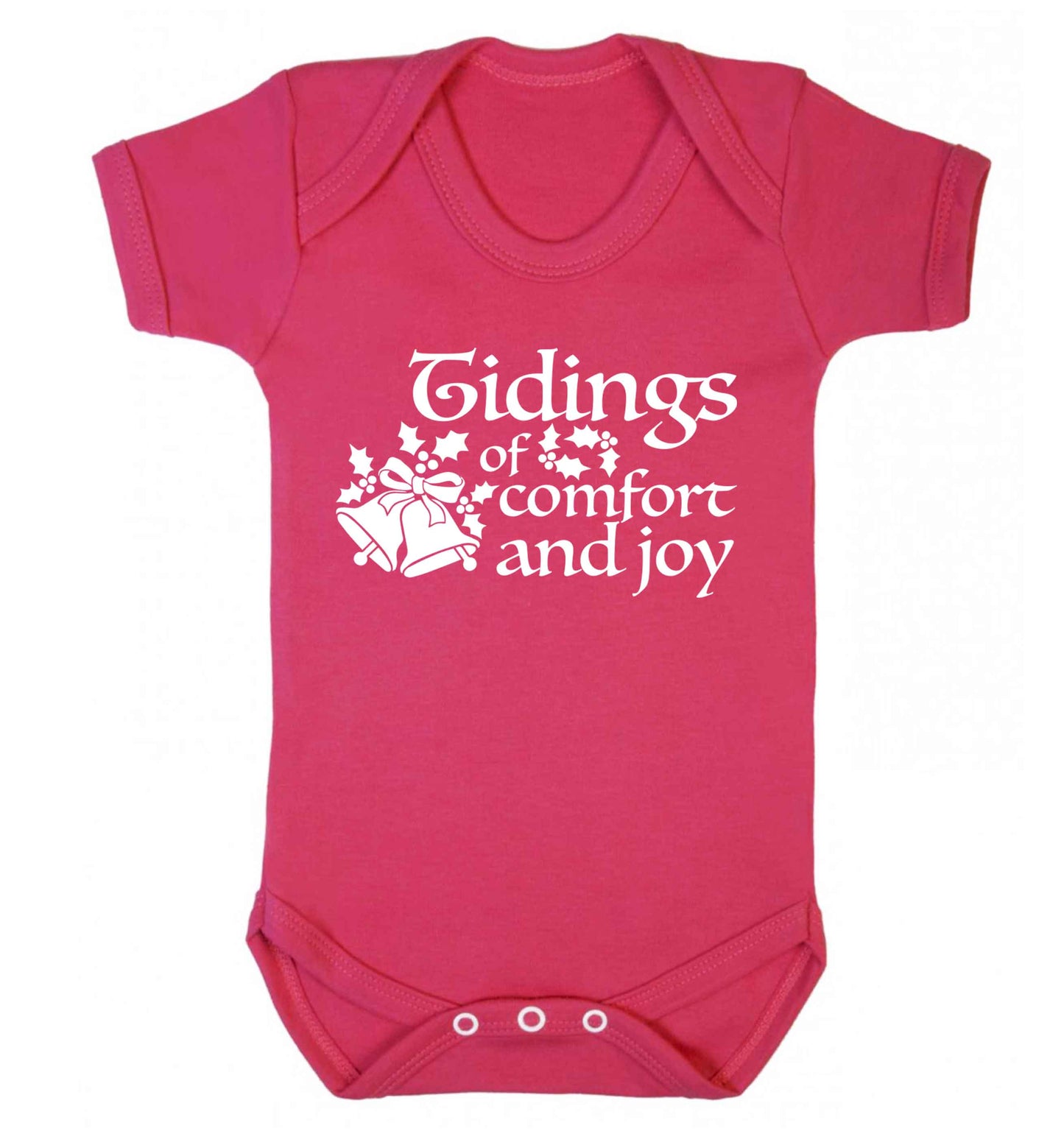 Tidings of comfort and joy Baby Vest dark pink 18-24 months