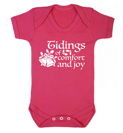 Tidings of comfort and joy Baby Vest dark pink 18-24 months