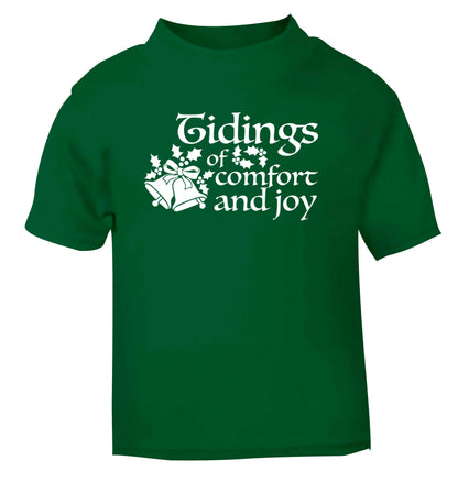 Tidings of comfort and joy green Baby Toddler Tshirt 2 Years