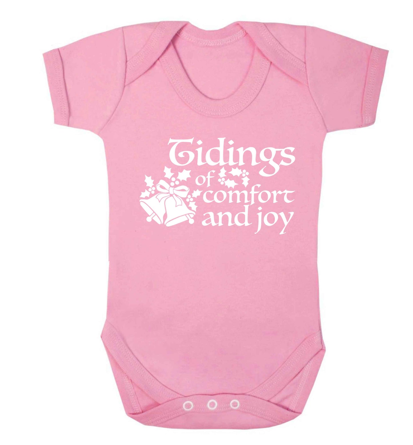 Tidings of comfort and joy Baby Vest pale pink 18-24 months