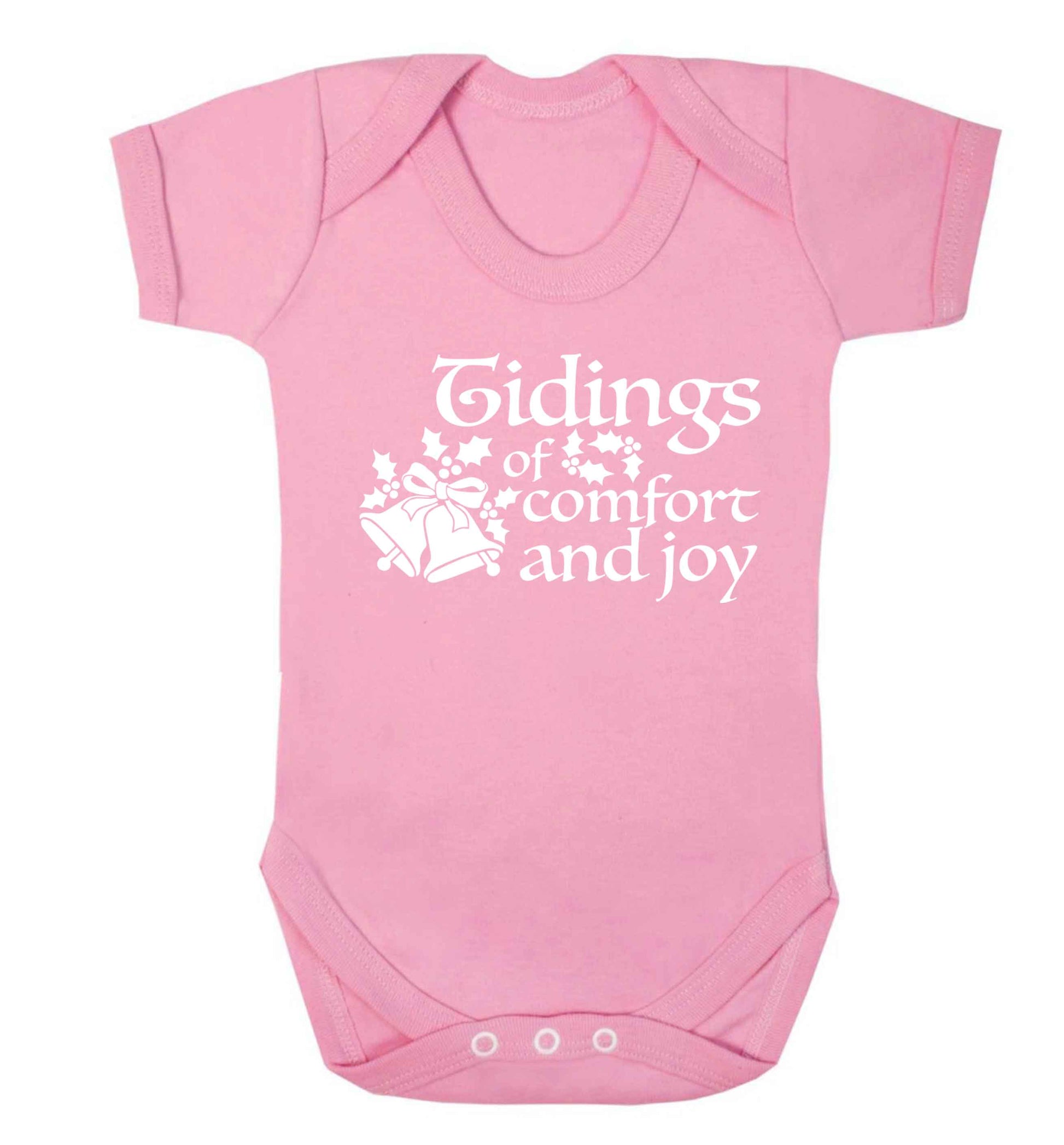 Tidings of comfort and joy Baby Vest pale pink 18-24 months