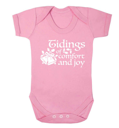 Tidings of comfort and joy Baby Vest pale pink 18-24 months