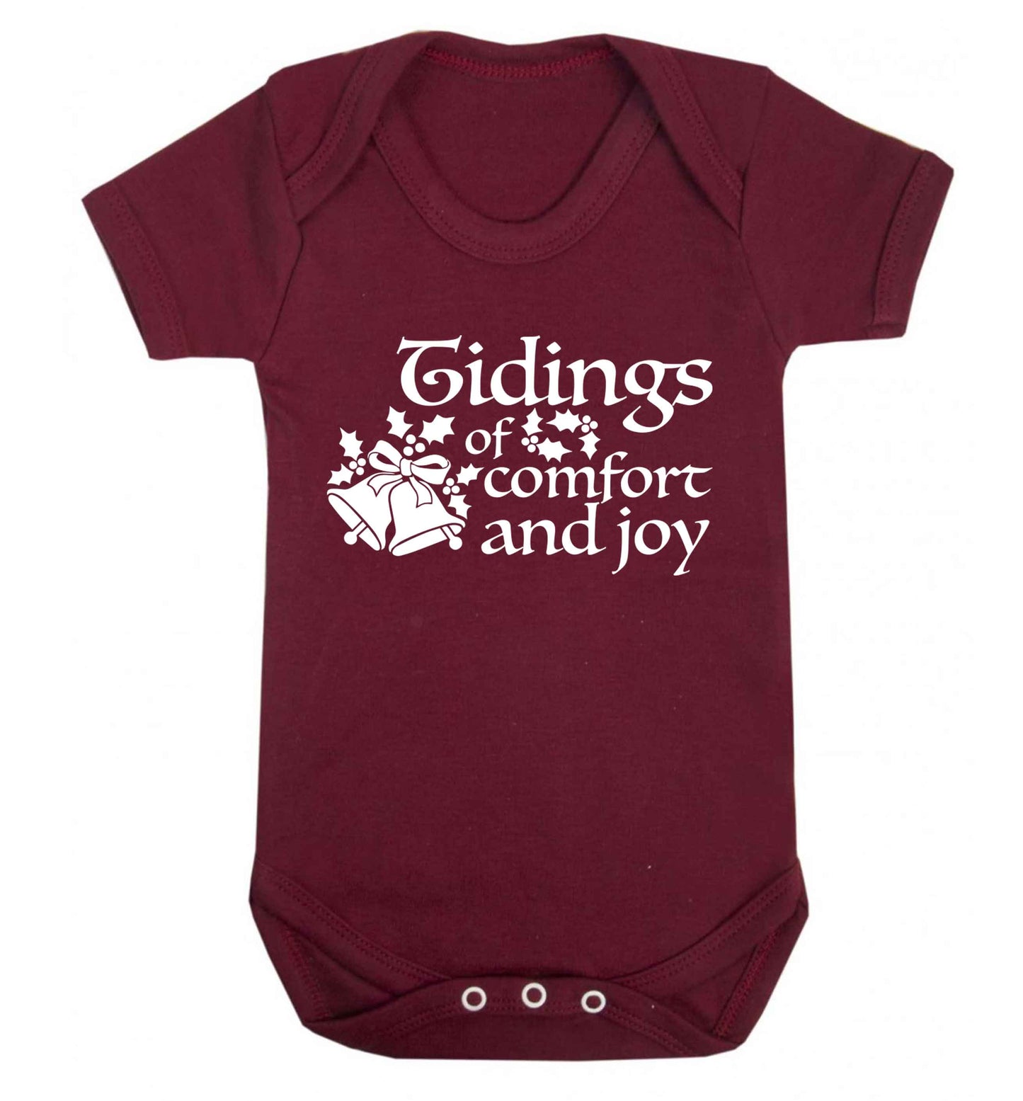 Tidings of comfort and joy Baby Vest maroon 18-24 months