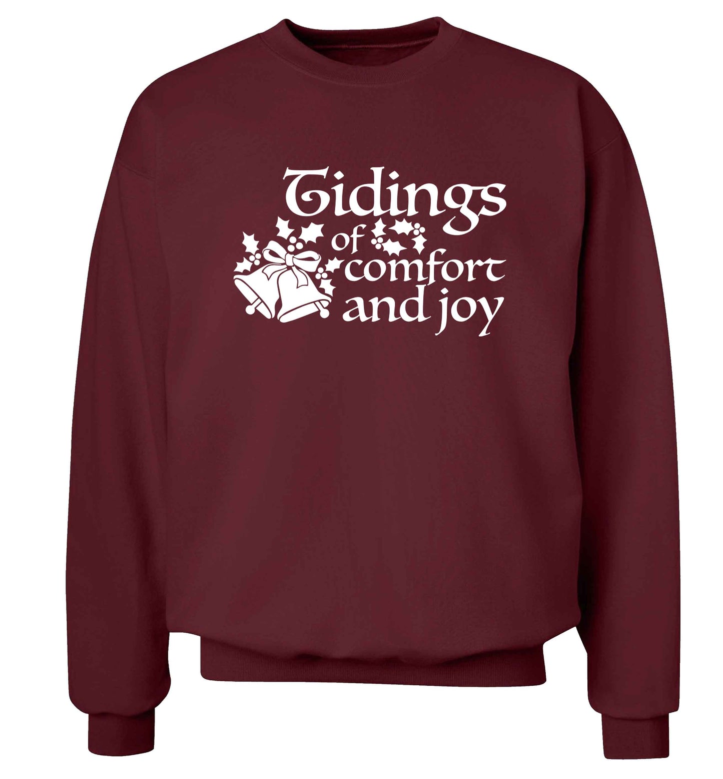 Tidings of comfort and joy Adult's unisex maroon Sweater 2XL