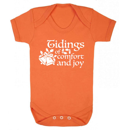 Tidings of comfort and joy Baby Vest orange 18-24 months