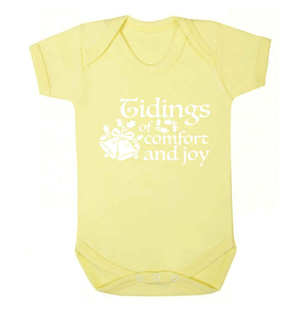 Tidings of comfort and joy Baby Vest pale yellow 18-24 months