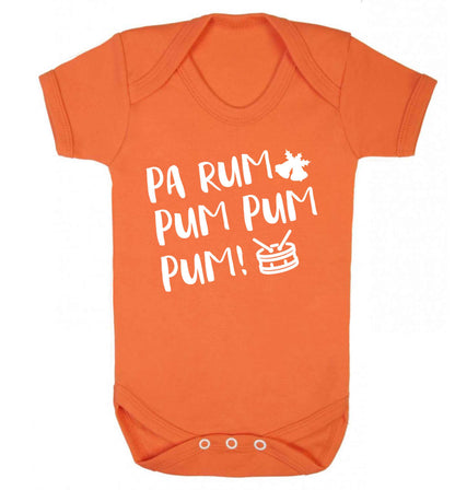 Pa rum pum pum pum! Baby Vest orange 18-24 months