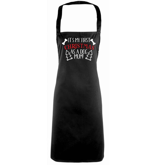 It's my first Christmas as a dog mum! black apron