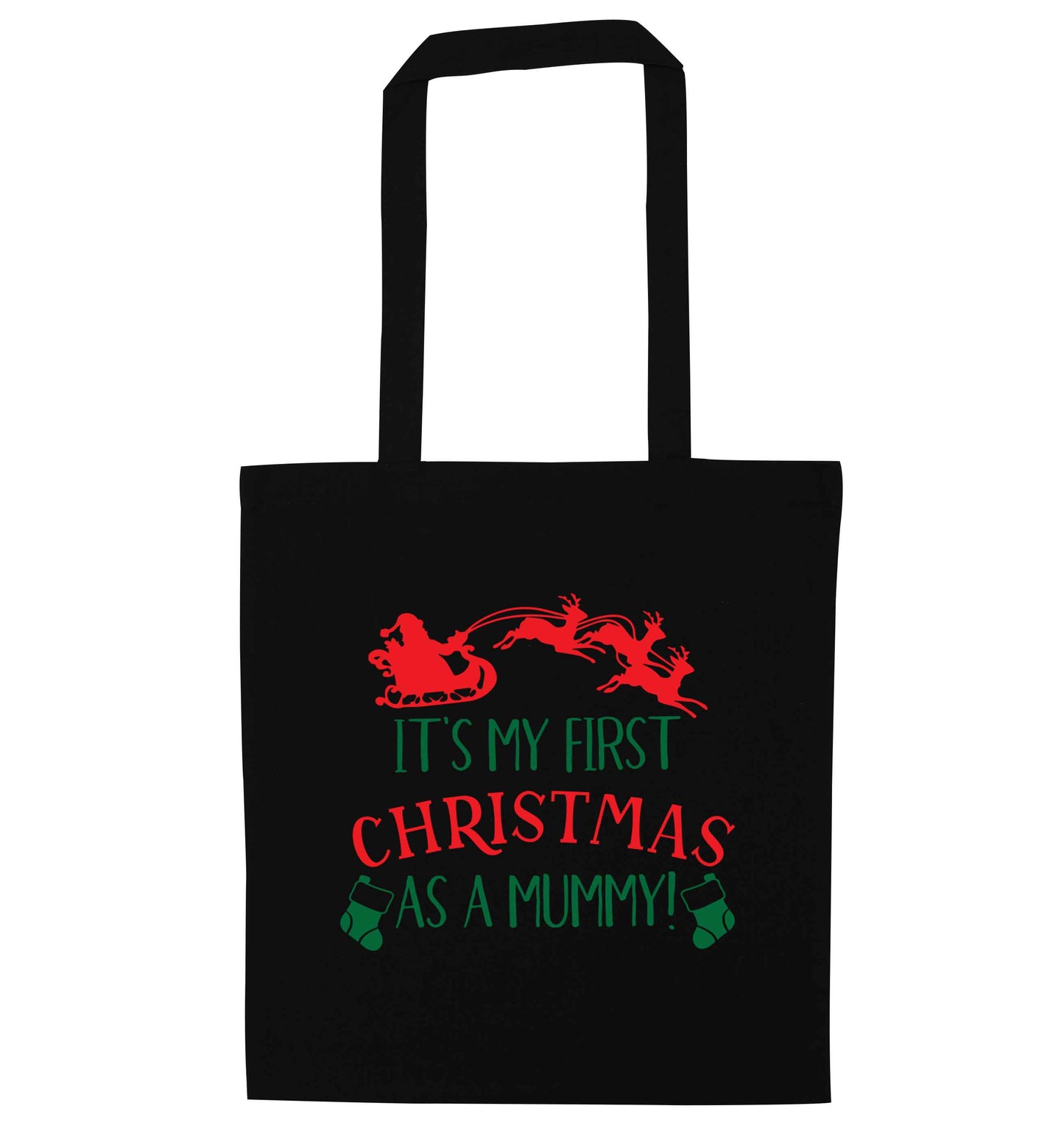 It's my first Christmas as a mummy black tote bag