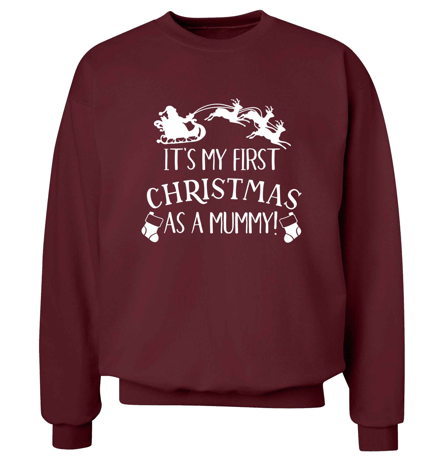 It's my first Christmas as a mummy Adult's unisex maroon Sweater 2XL