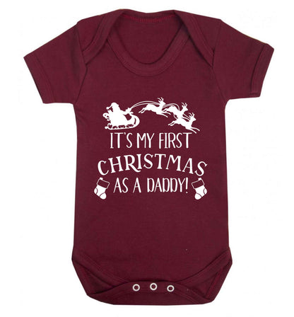 It's my first Christmas as a daddy Baby Vest maroon 18-24 months