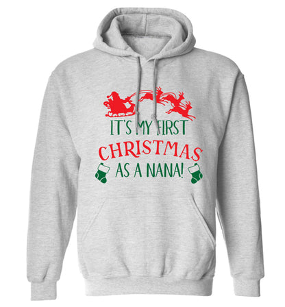 It's my first Christmas as a nana adults unisex grey hoodie 2XL