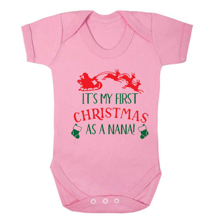 It's my first Christmas as a nana Baby Vest pale pink 18-24 months