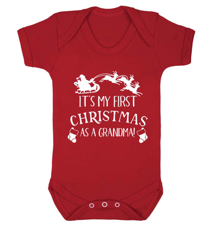 It's my first Christmas as a grandma! Baby Vest red 18-24 months