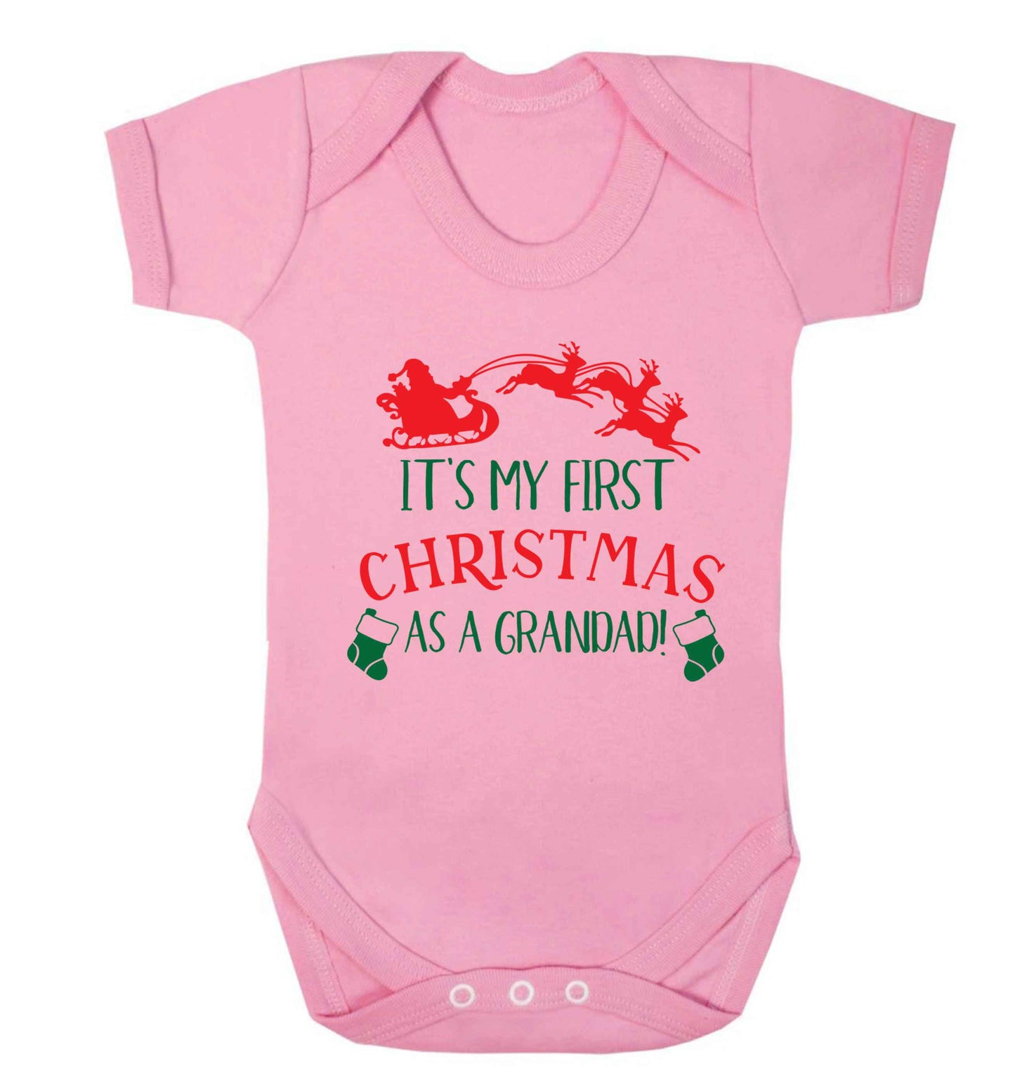 It's my first Christmas as a grandad! Baby Vest pale pink 18-24 months