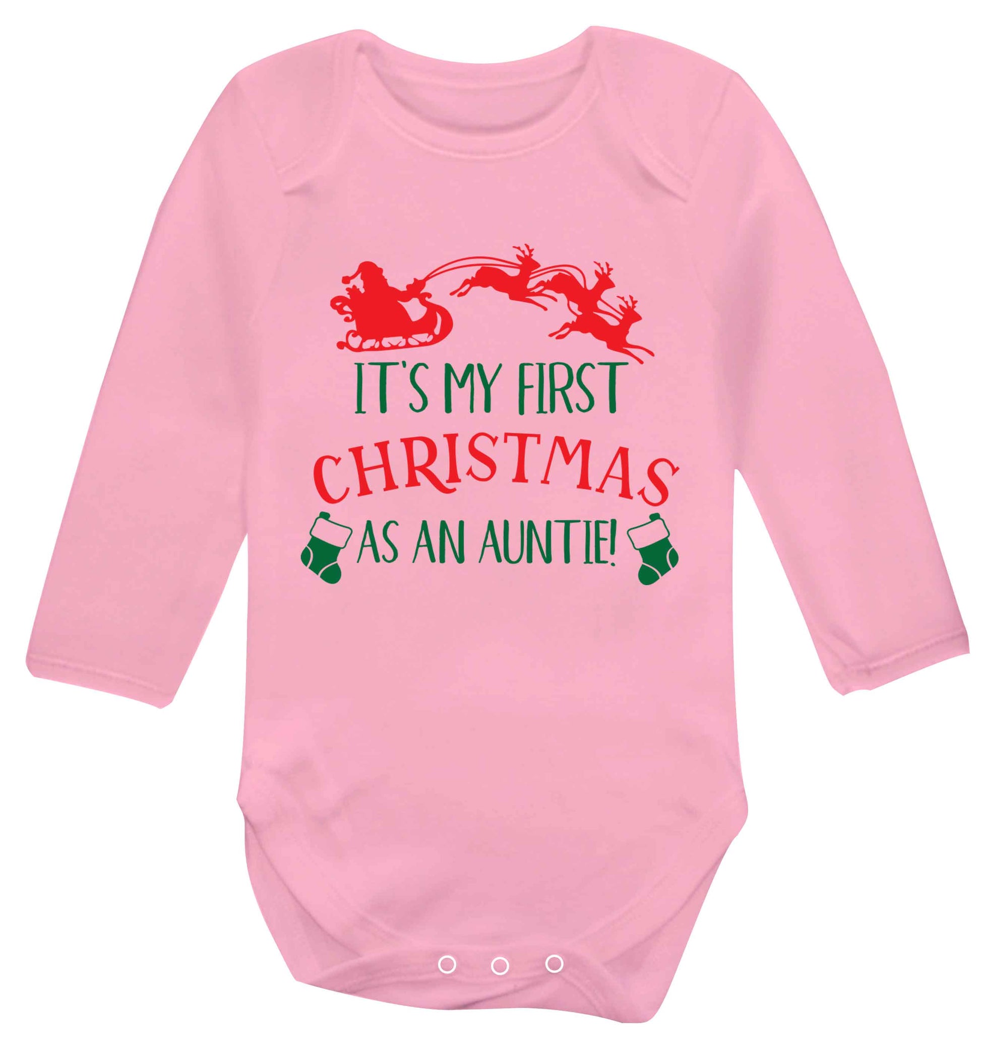 It's my first Christmas as an auntie! Baby Vest long sleeved pale pink 6-12 months