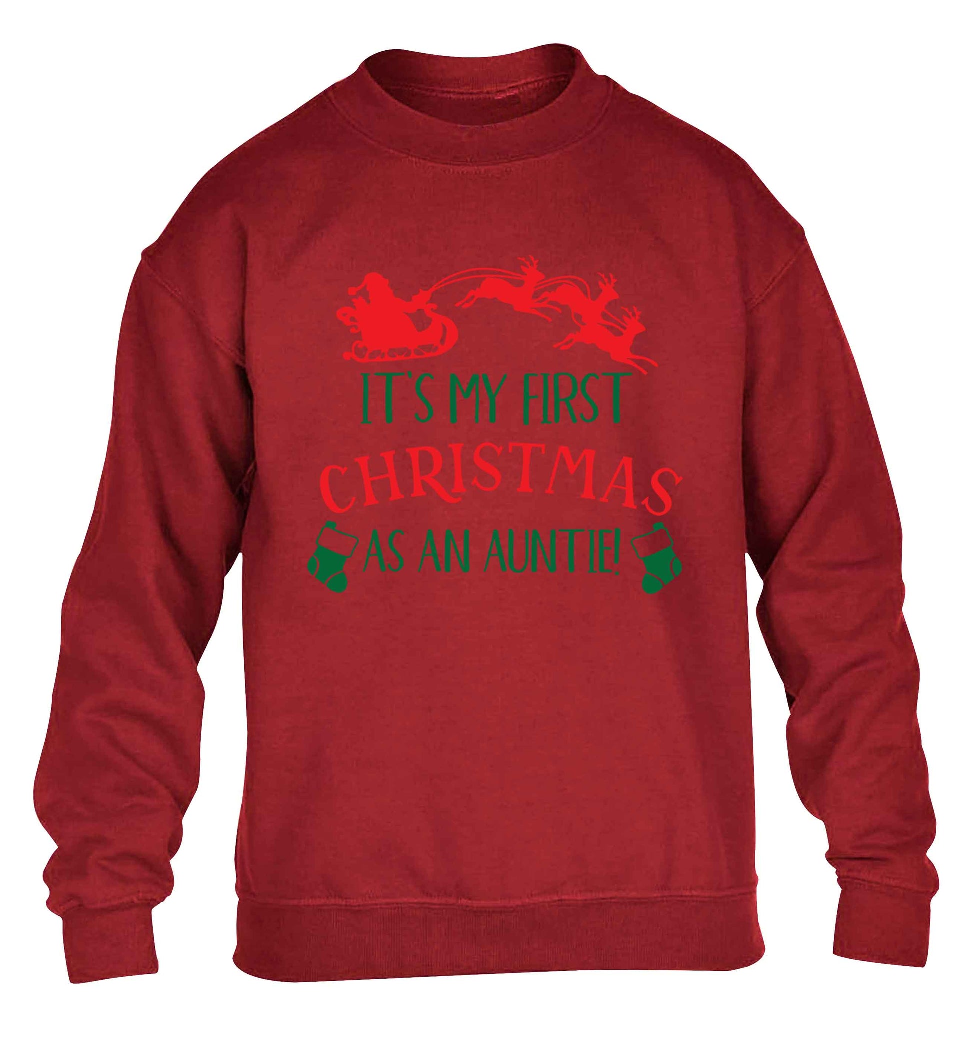 It's my first Christmas as an auntie! children's grey sweater 12-13 Years