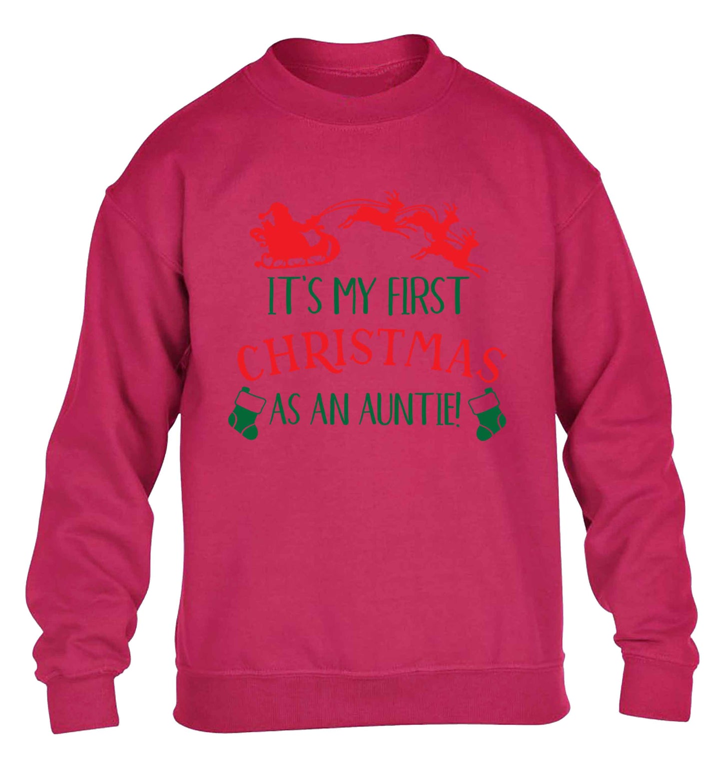 It's my first Christmas as an auntie! children's pink sweater 12-13 Years