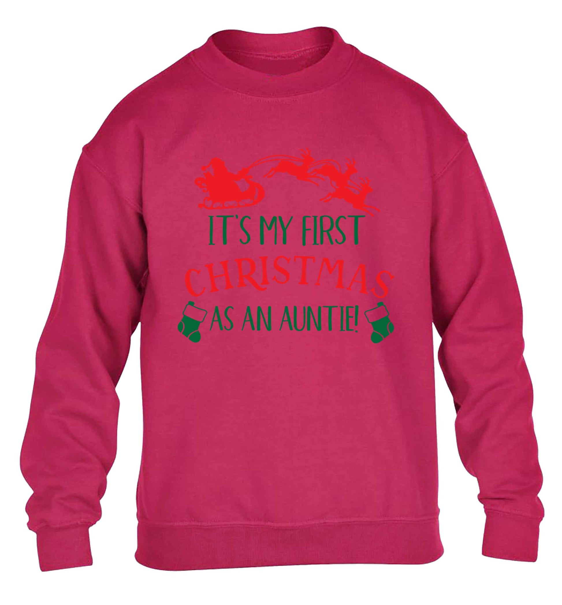 It's my first Christmas as an auntie! children's pink sweater 12-13 Years