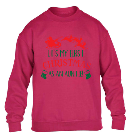 It's my first Christmas as an auntie! children's pink sweater 12-13 Years