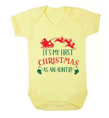 It's my first Christmas as an auntie! Baby Vest pale yellow 18-24 months