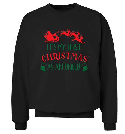 It's my first Christmas as an uncle! Adult's unisex black Sweater 2XL