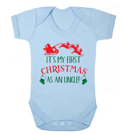 It's my first Christmas as an uncle! Baby Vest pale blue 18-24 months