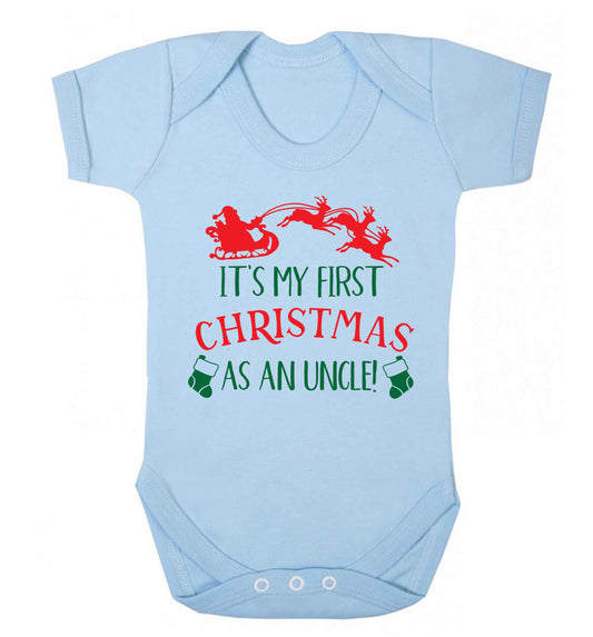 It's my first Christmas as an uncle! Baby Vest pale blue 18-24 months