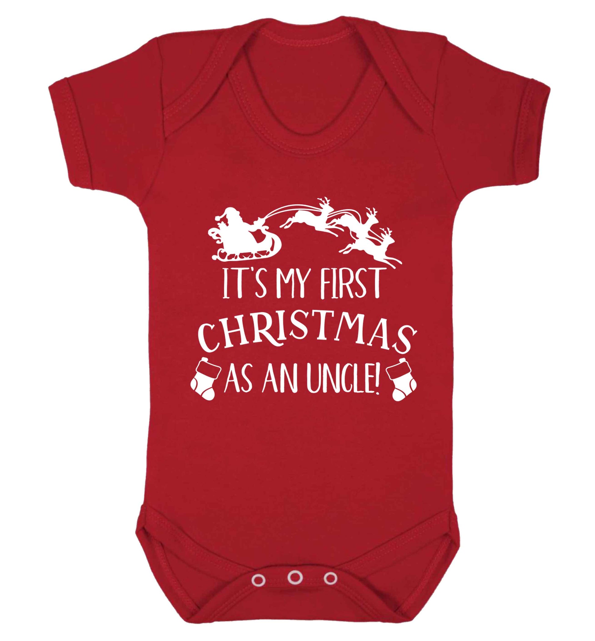 It's my first Christmas as an uncle! Baby Vest red 18-24 months