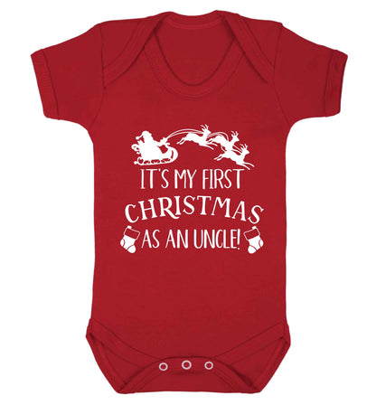 It's my first Christmas as an uncle! Baby Vest red 18-24 months