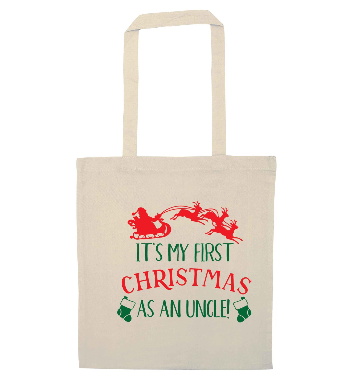 It's my first Christmas as an uncle! natural tote bag