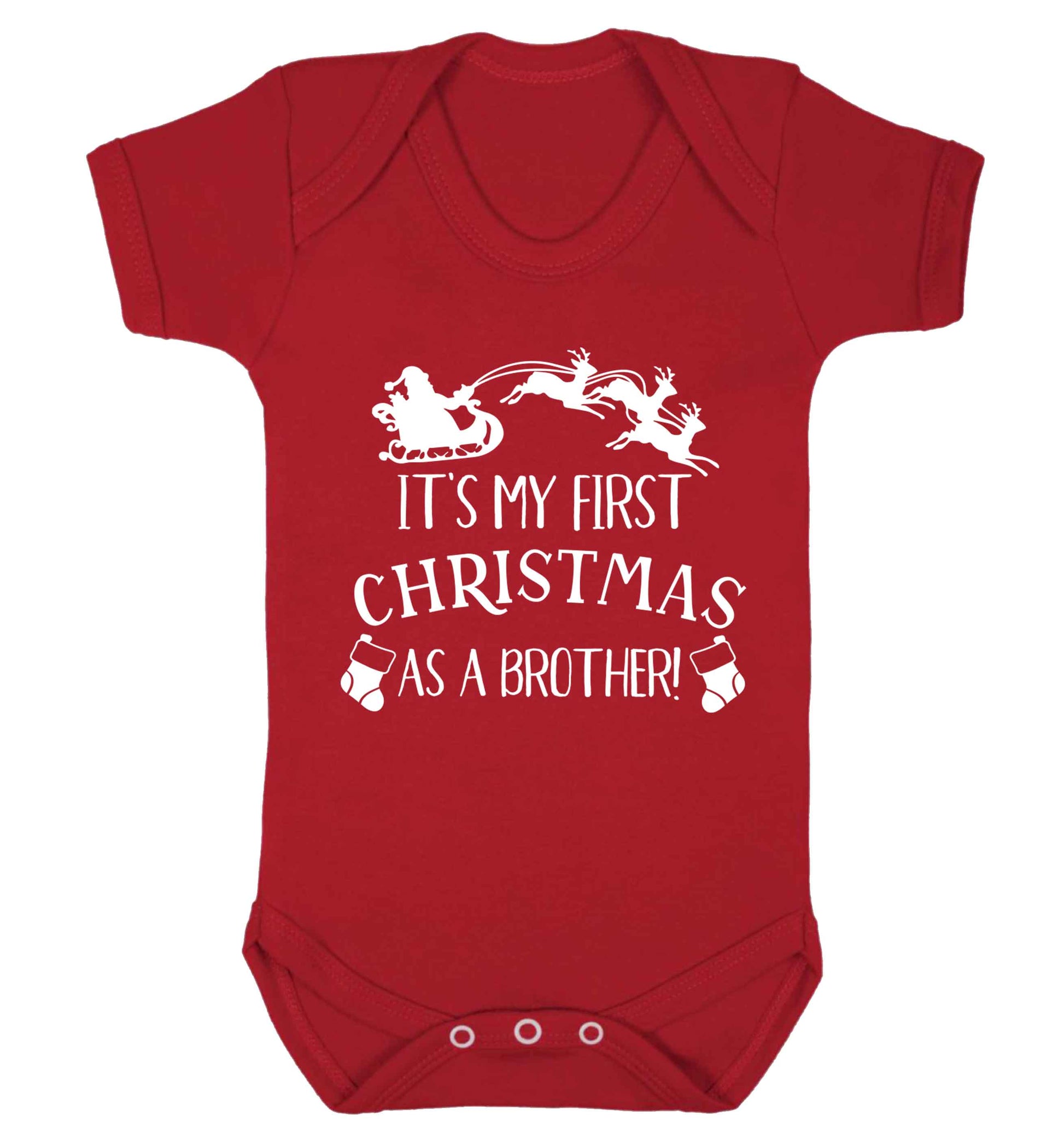 It's my first Christmas as a brother! Baby Vest red 18-24 months