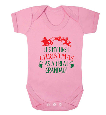It's my first Christmas as a great grandad! Baby Vest pale pink 18-24 months