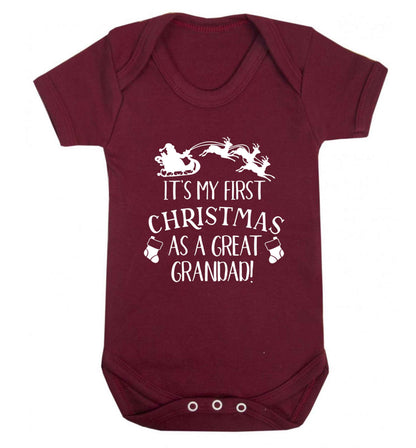 It's my first Christmas as a great grandad! Baby Vest maroon 18-24 months